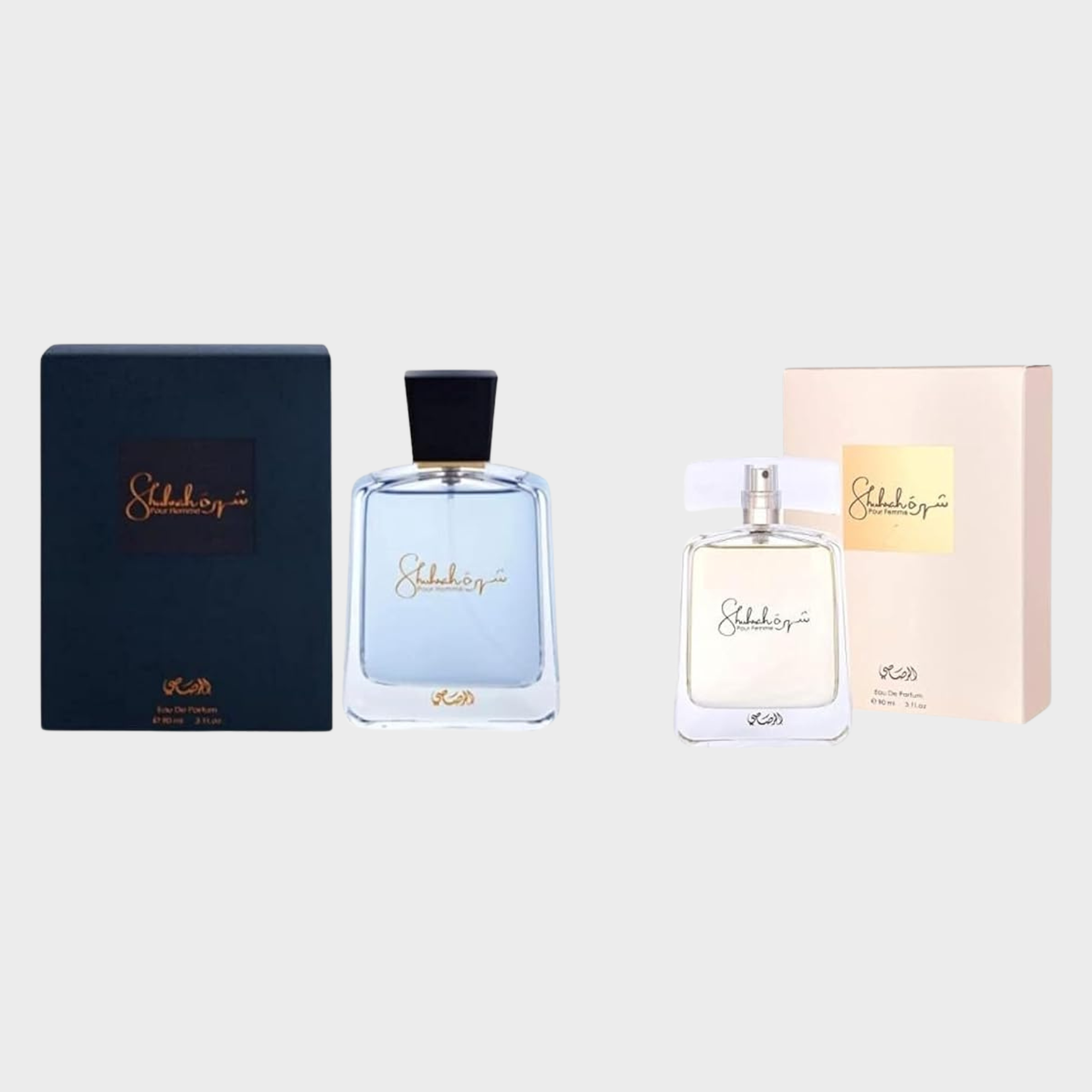 Rasasi Perfume Shuhrah For Men Eau De Parfum, 90 Ml & Perfume Shuhrah By Rasasi Perfumes For Women Eau De Parfum, 90ML